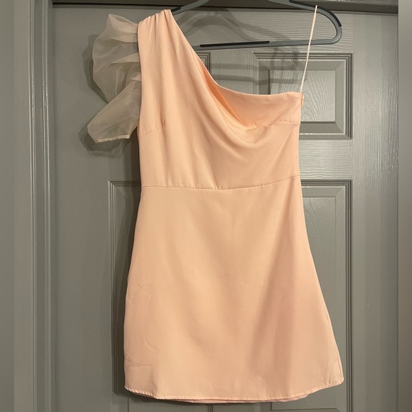 TCEC Leave Them Speechless Pale Pink One Shoulder Dress - Picture 7 of 9